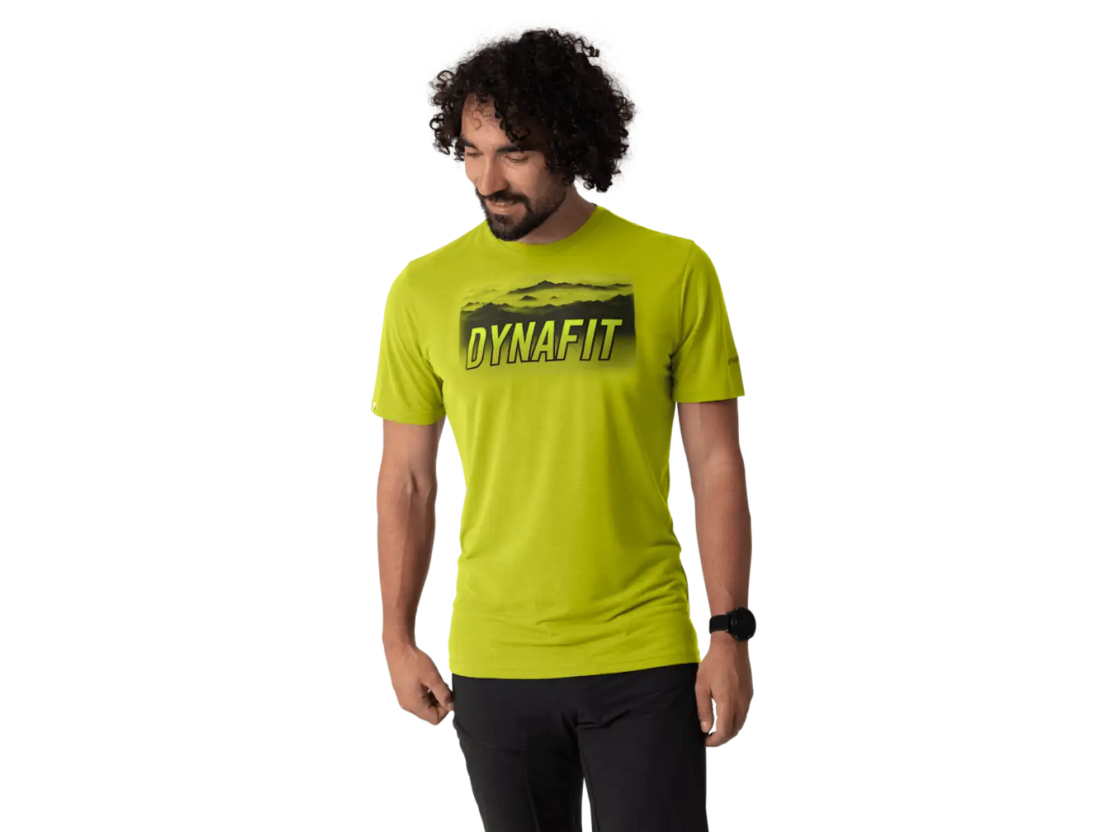 Dynafit Transalper Graphic męska koszulka z krótkim rękawem Golden Lime