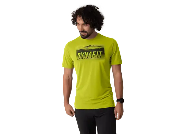Dynafit Transalper Graphic męska koszulka z krótkim rękawem Golden Lime