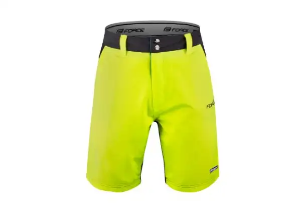 Force Blade męskie MTB spodenki z wkładką czarna/fluo