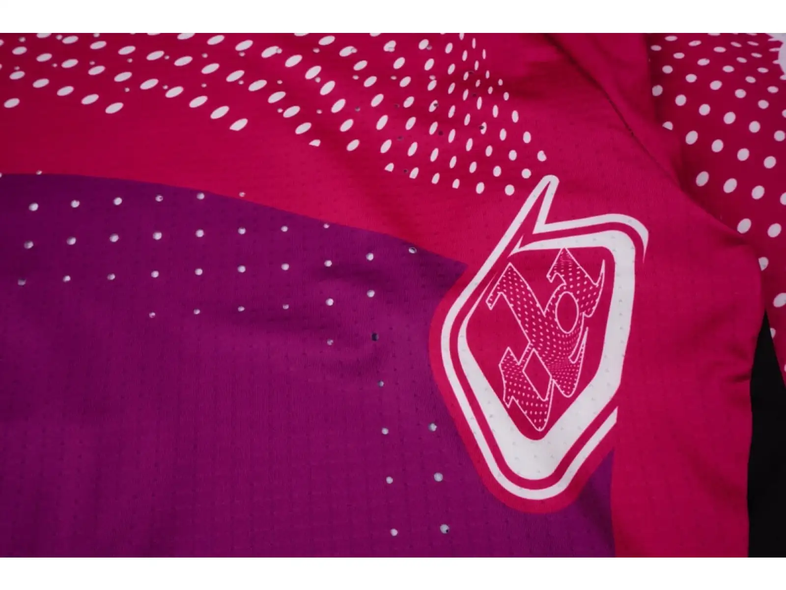 Troy Lee Designs x SRAM Sprint Ultra męska koszulka z długim rękawem Radioscape Fuchsia