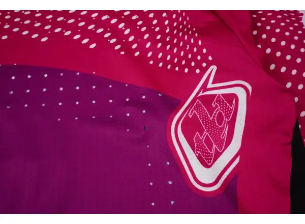 Troy Lee Designs x SRAM Sprint Ultra męska koszulka z długim rękawem Radioscape Fuchsia