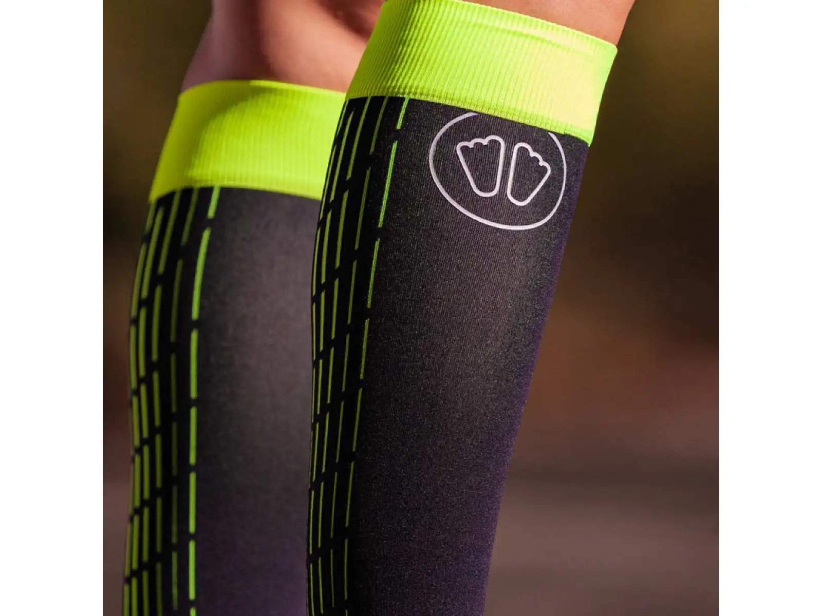 Sidas Ultralight Run Calf kompresyjne ochraniacze na łydki czarno-żółta
