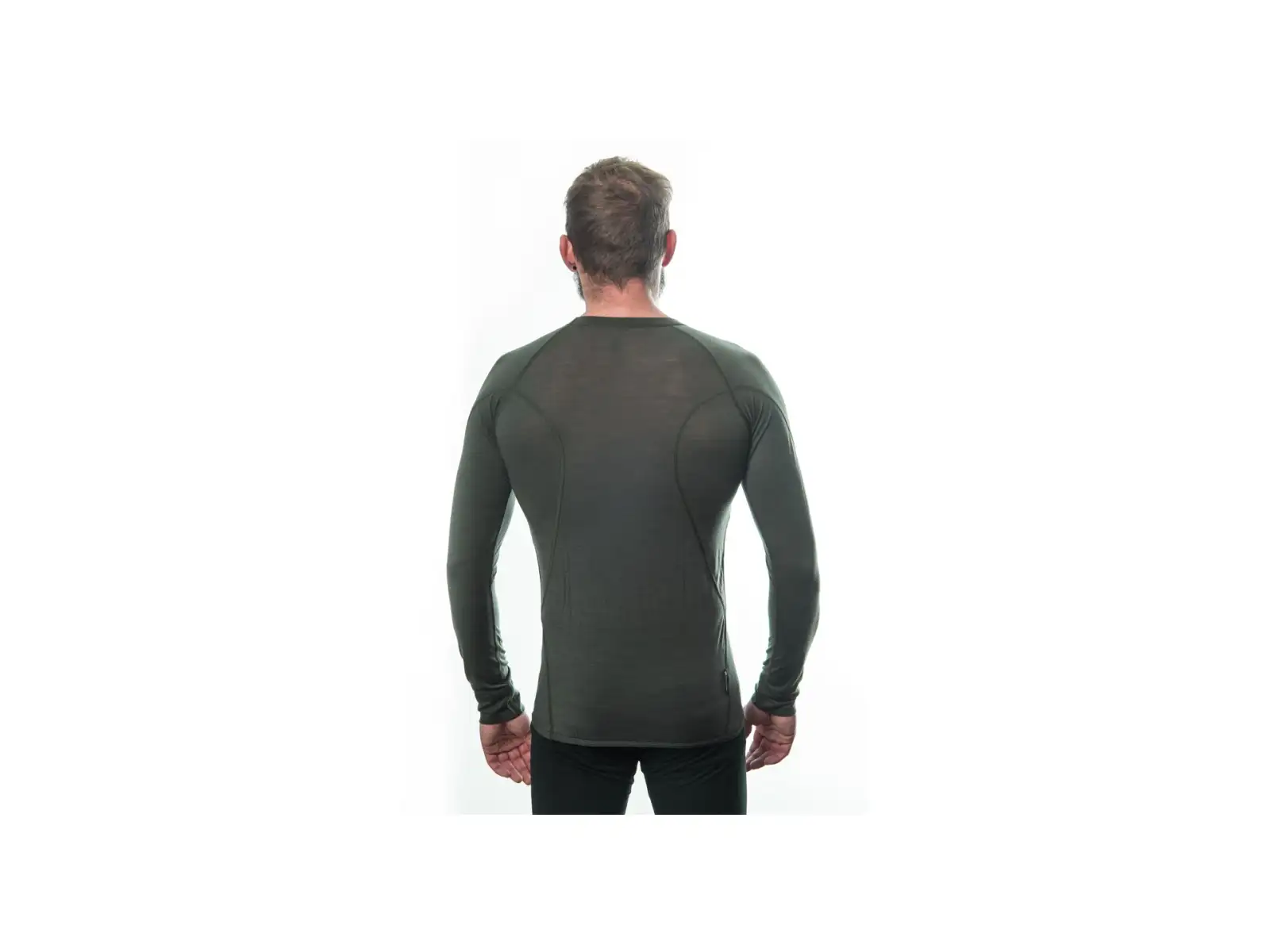 Sensor Merino Air męska koszulka z długim rękawem Olive Green