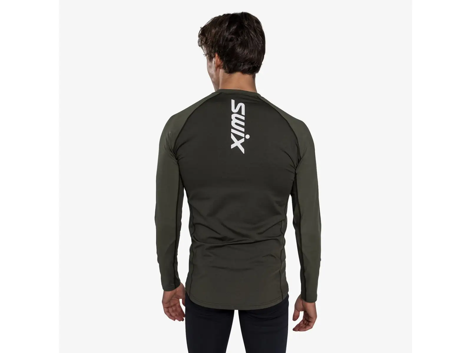 Swix RaceX Dry męska koszulka długi rękaw Bright White/Olive