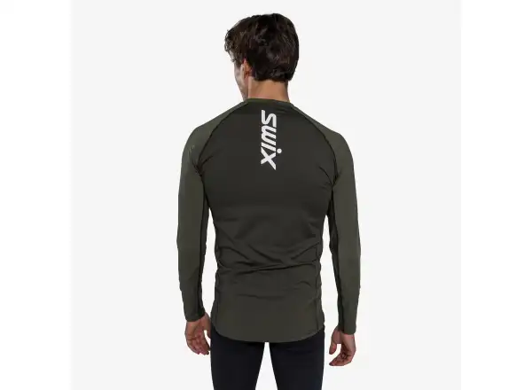 Swix RaceX Dry męska koszulka długi rękaw Bright White/Olive