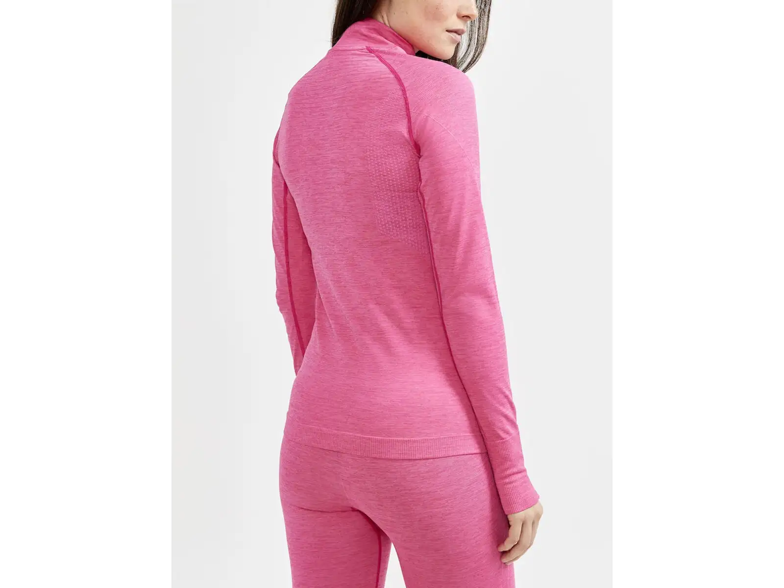 Craft CORE Dry Active Comfort Zip damska koszulka dlugi rekaw różowa