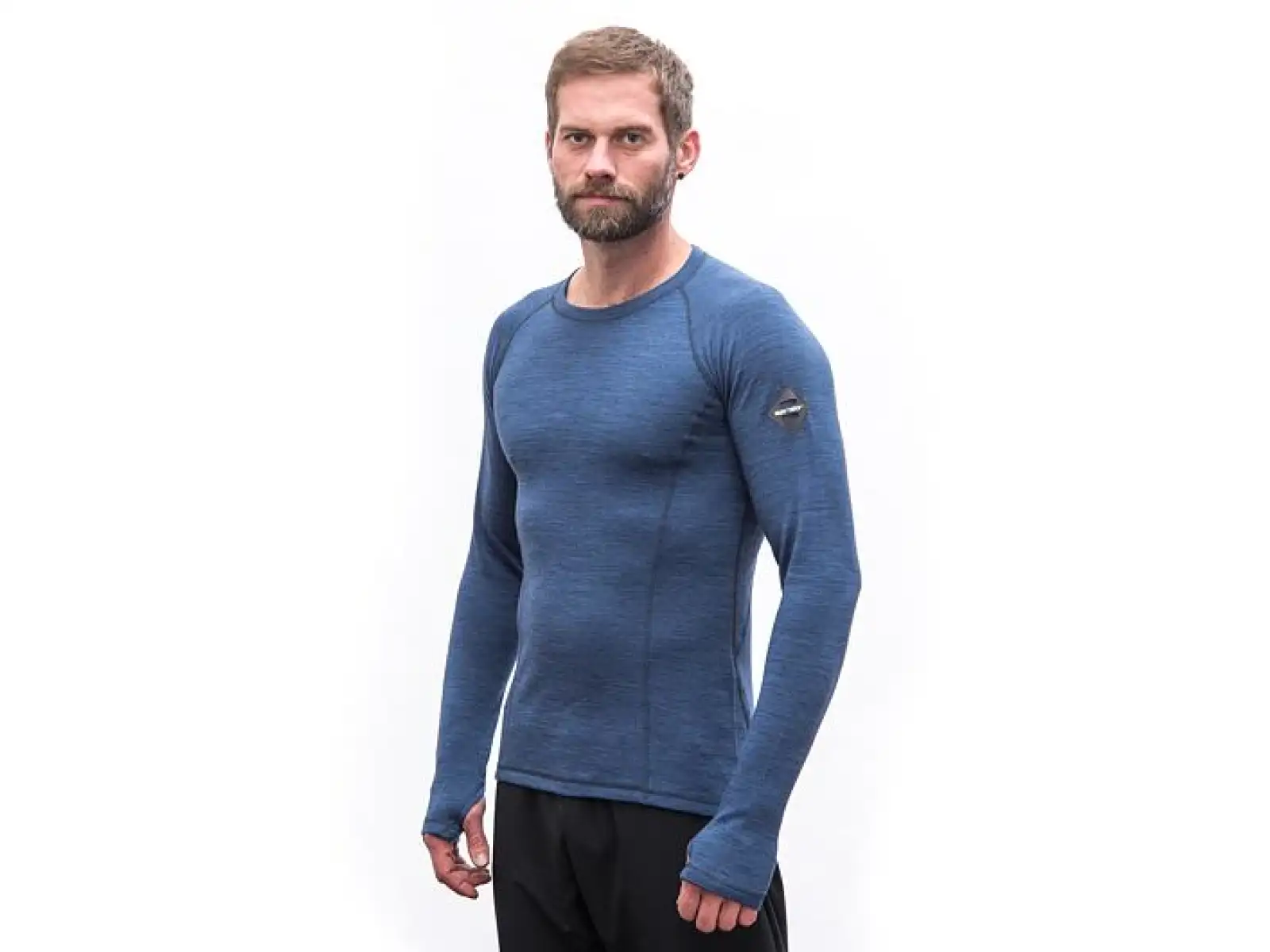 Sensor Merino Bold męska koszulka z długim rękawem Cool Blue