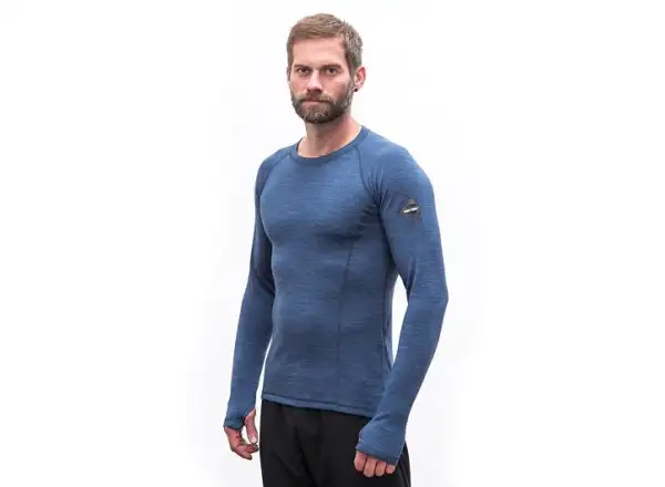 Sensor Merino Bold męska koszulka z długim rękawem Cool Blue