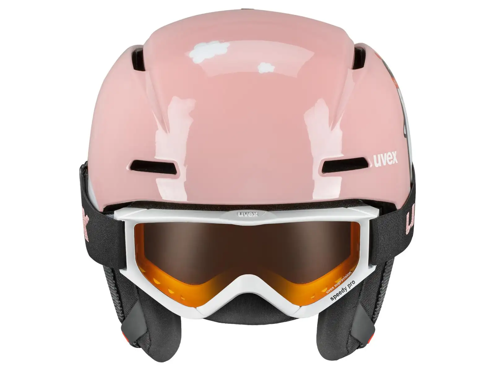 Uvex Viti zestaw kask narciarski i gogle pink penguin