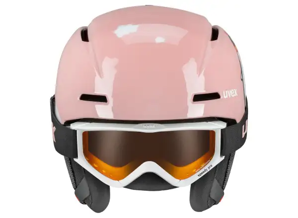 Uvex Viti zestaw kask narciarski i gogle pink penguin