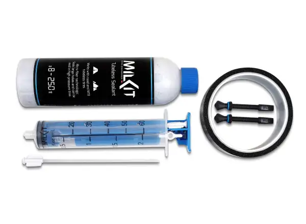 milKit zestaw do konwersji na bezdętkowe opony zaworek 45 mm taśma 32 mm