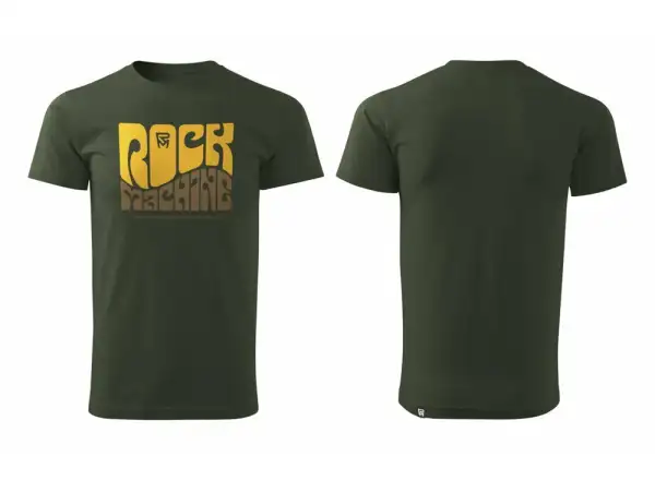 Rock Machine Wave męska koszulka z krótkim rękawem oliwkowo zielona