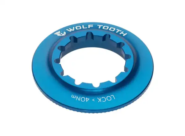 Wolf Tooth nakrętka Centerlock Rotor Internal Spline niebieska
