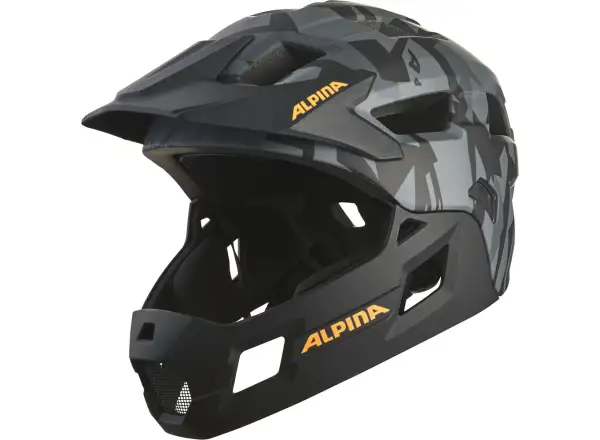 Alpina Rupi dziecięcy kask Black/Camo Orange Matt
