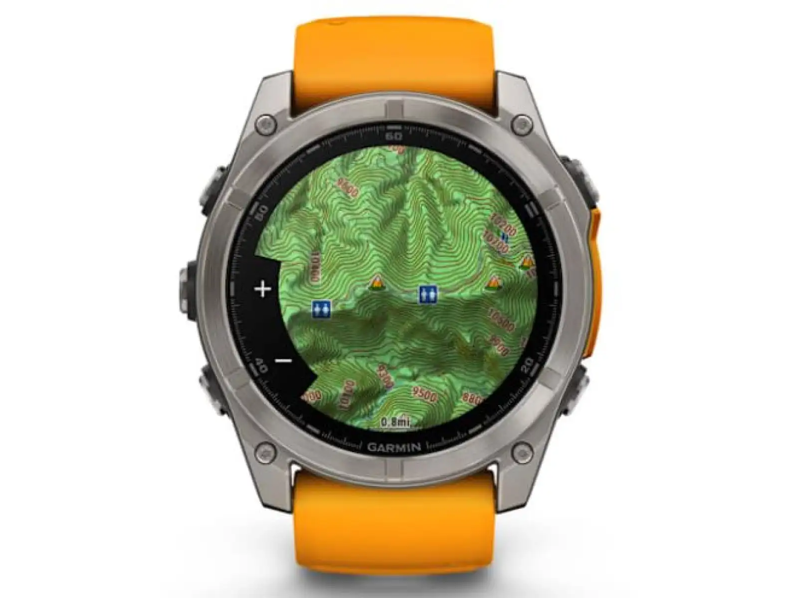 Garmin fenix 8 - 51 mm AMOLED Sapphire smartwatche Titanium Orange/Graphite