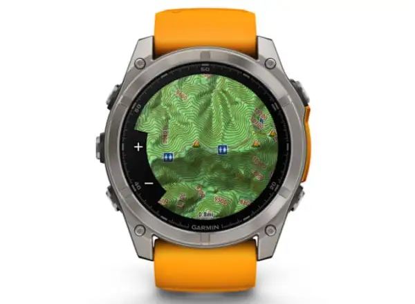 Garmin fenix 8 - 51 mm AMOLED Sapphire smartwatche Titanium Orange/Graphite