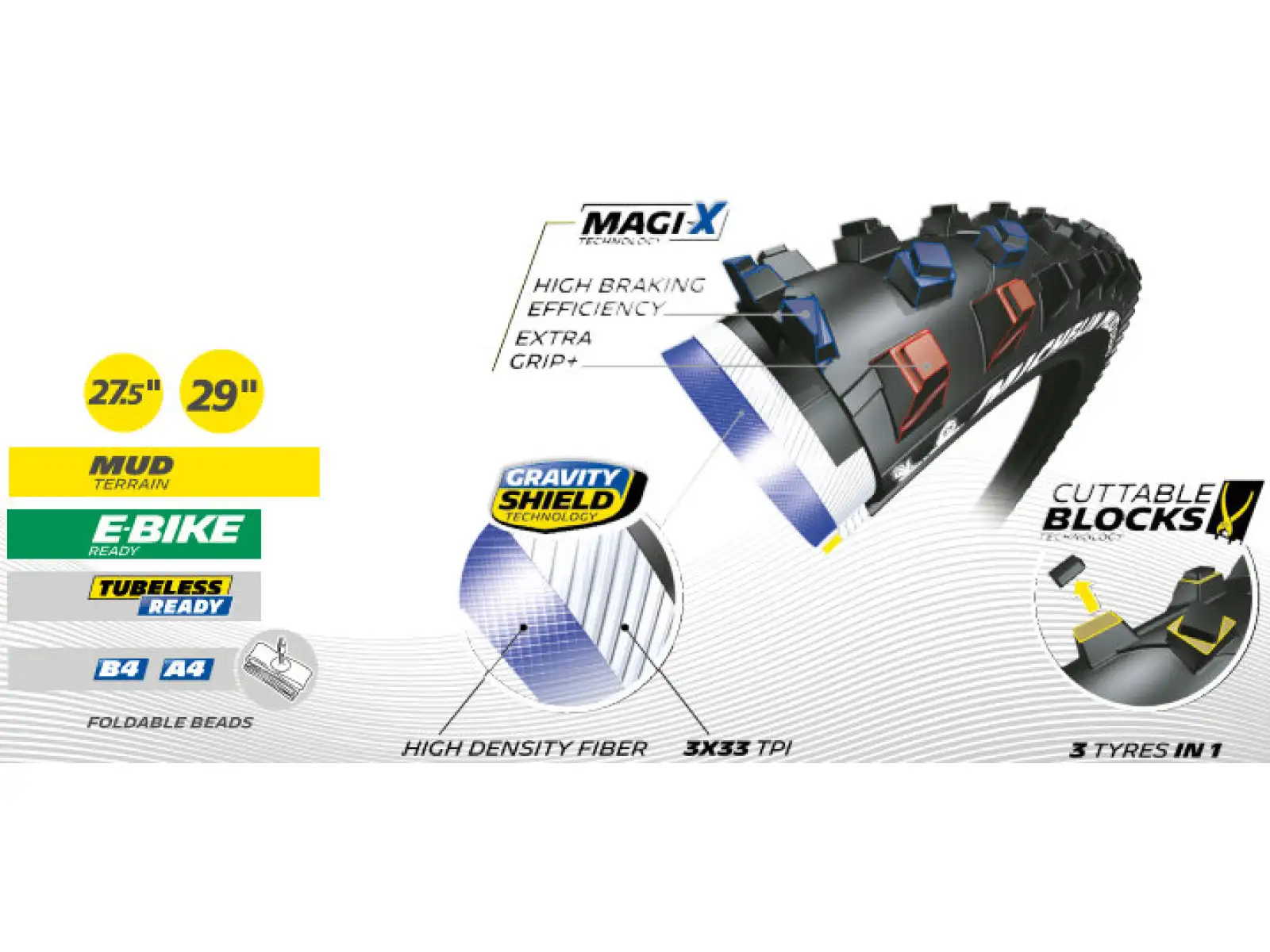Michelin Mud Enduro Magi-X Competition Line 29x2,25" TS TLR MTB opona kevlar