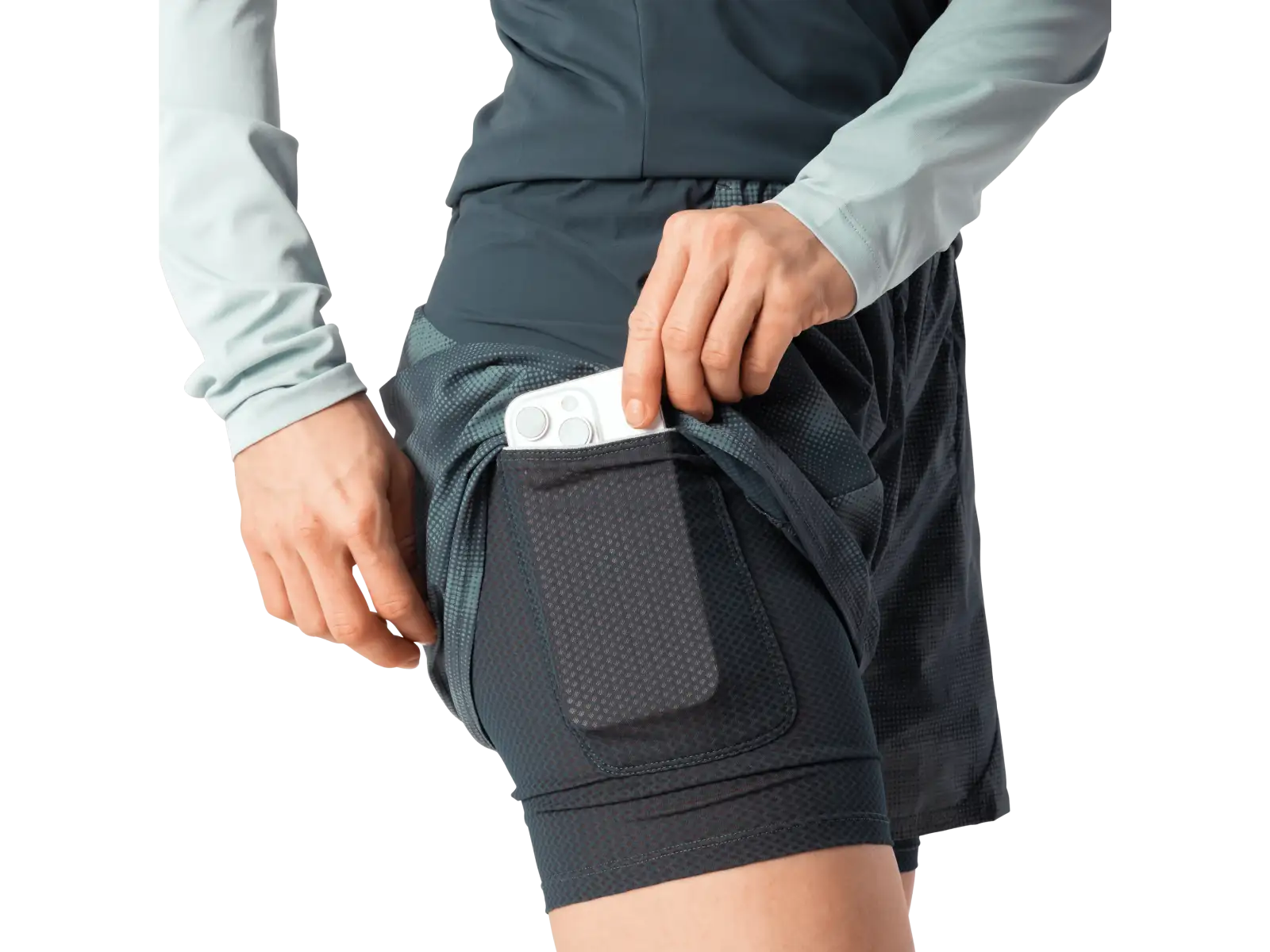 Dynafit Trail Reflective 2w1 damskie spodenki do biegania Cinder