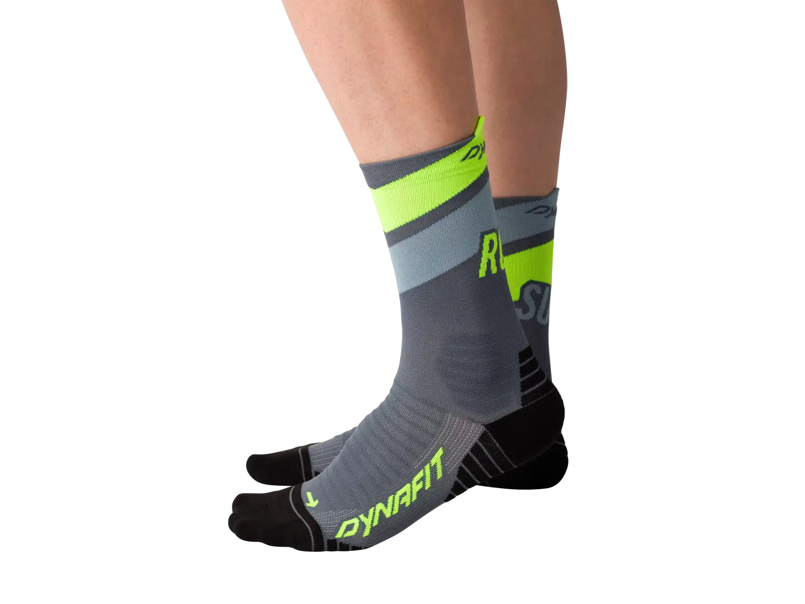 Dynafit Ultra Crew skarpety do biegania Black Out/Ultra Yellow