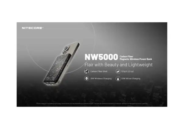Nitecore NW5000 powerbanka z bezprzewodowym ładowaniem