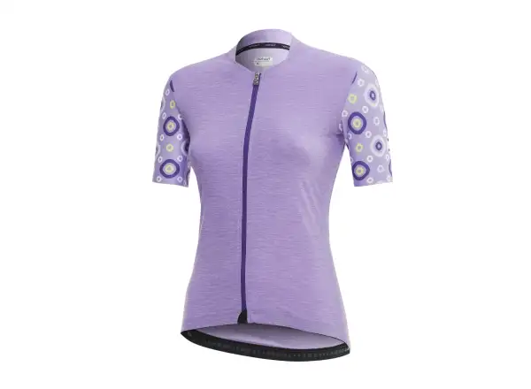 Dotout Check damski koszulka krótki rękaw Melange Lilac