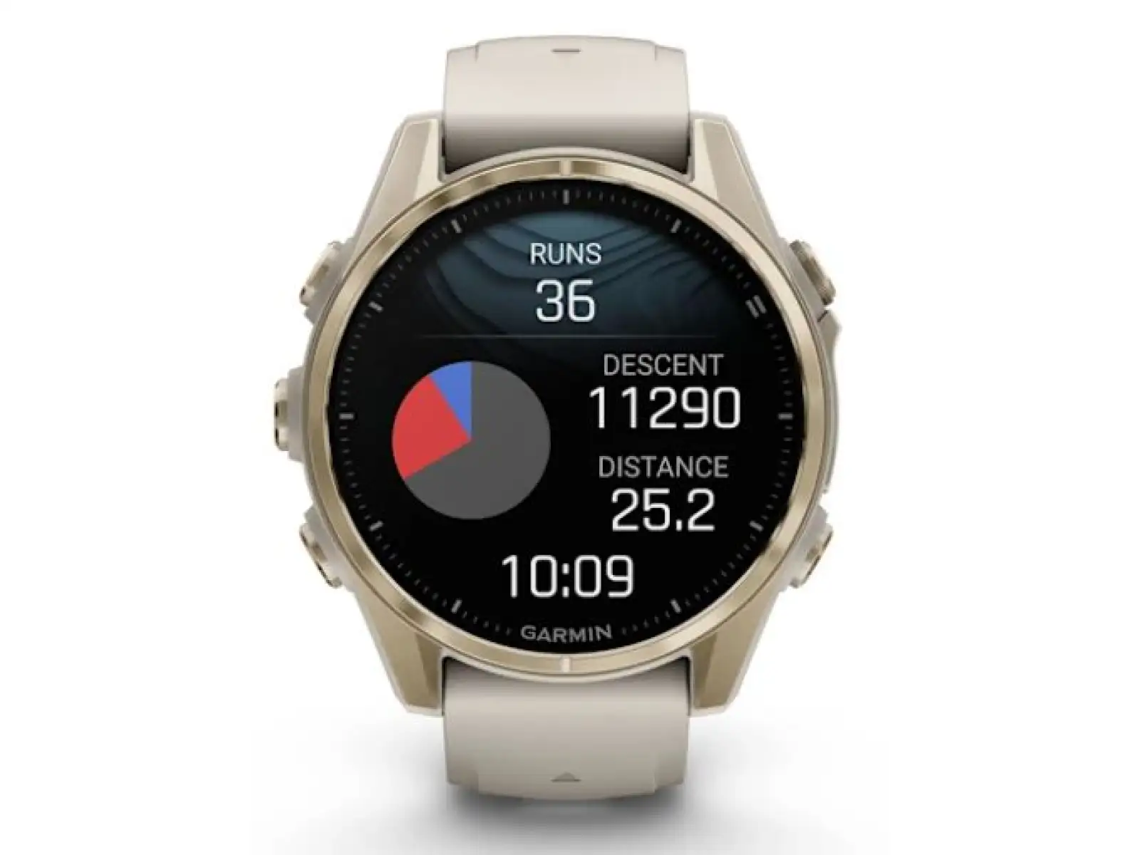 Garmin fenix 8 - 43 mm AMOLED Sapphire smartwatch Soft Gold Fog grey
