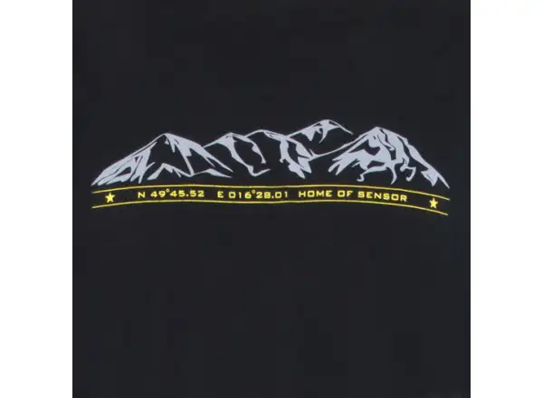Sensor Merino Active Pt Mountains męska koszulka krótki rękaw czarna