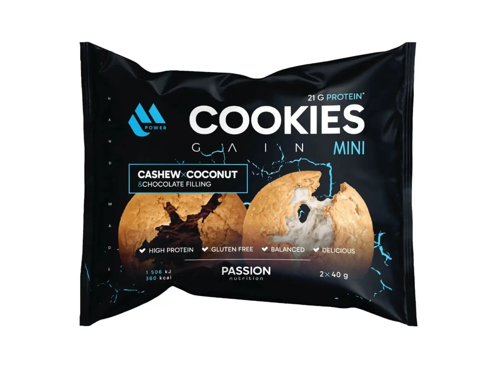 Passion MPower Cookie Gain Mini 2x40 g Nerkowce, kokos i migdały