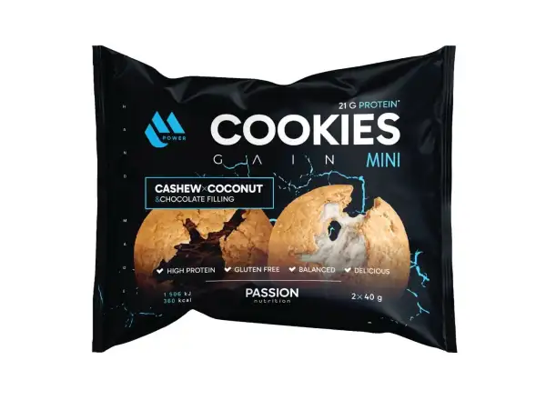 Passion MPower Cookie Gain Mini 2x40 g Nerkowce, kokos i migdały