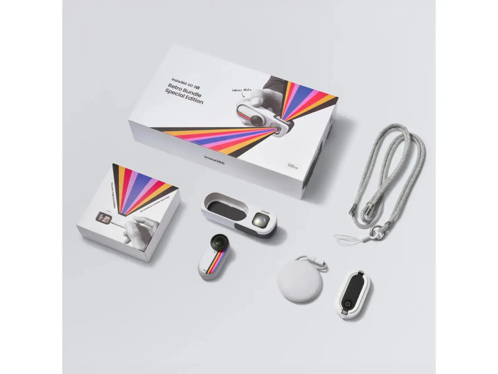 Insta360 GO 3S kamera Retro bundle 128 GB edycja specjalna biała