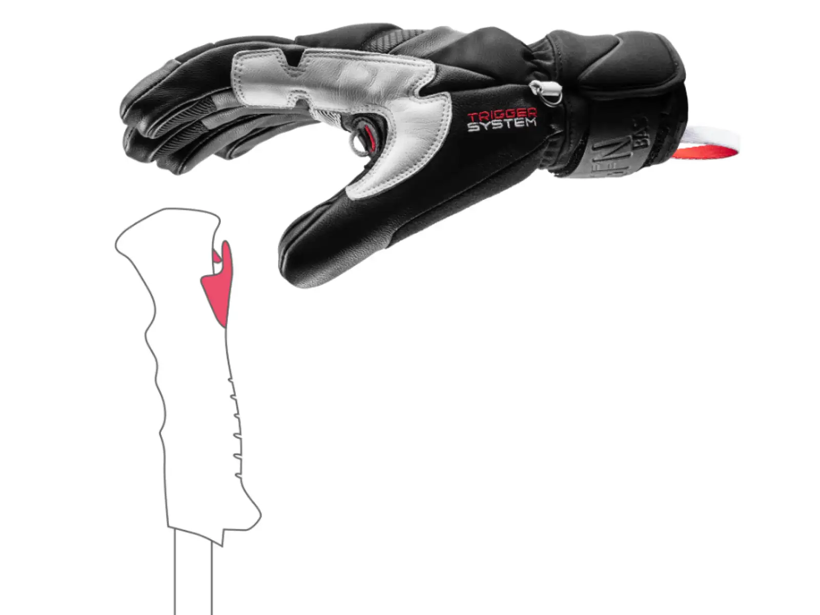 Leki Griffin Base 3D narciarskie rękawice Black