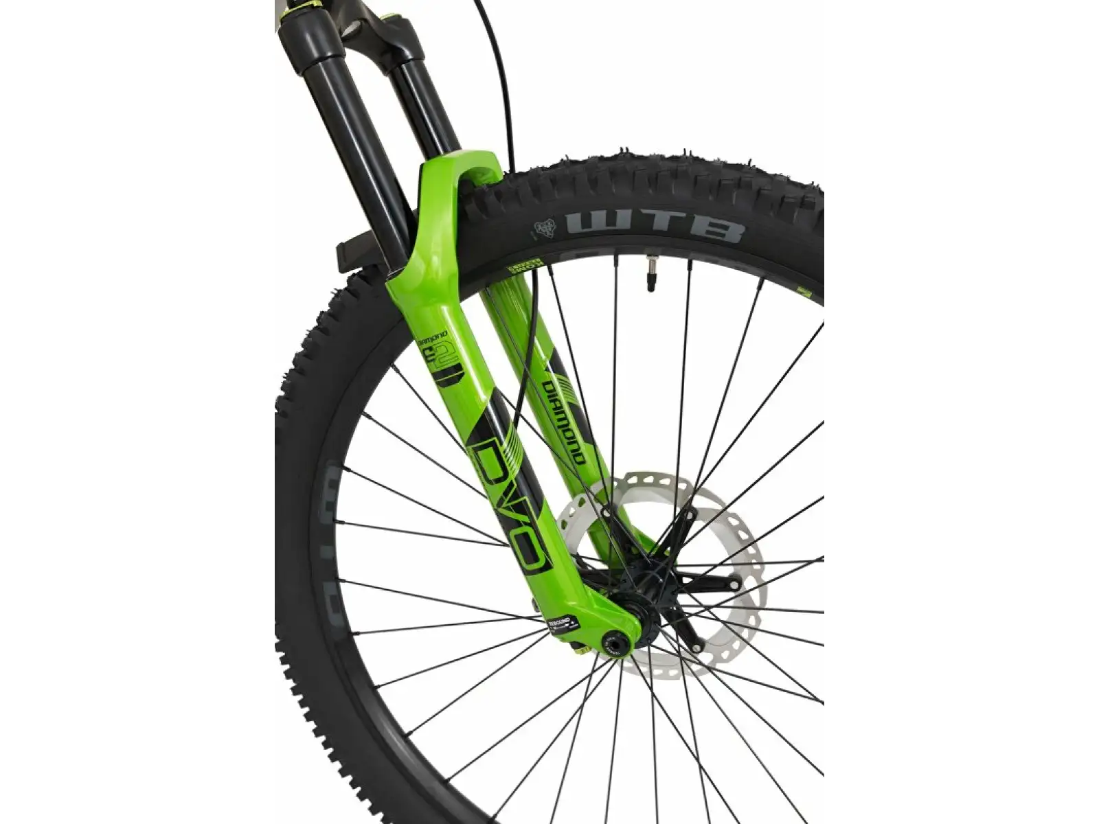 Rock Machine Blizzard INT e90-297 Gloss Silver/Black/Green rower elektryczny z pełnym zawieszeniem