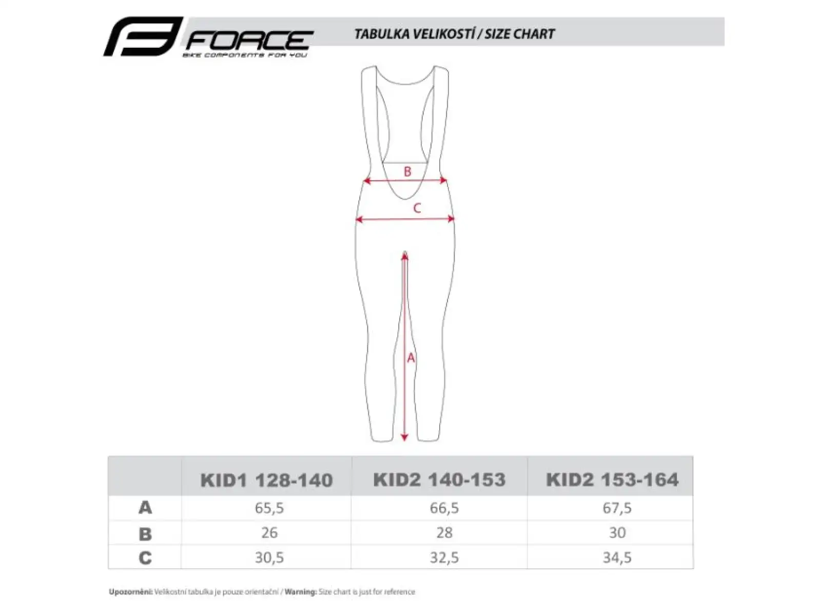 Force Reflex Line Kid dziecięce spodnie bez wkładki czarna