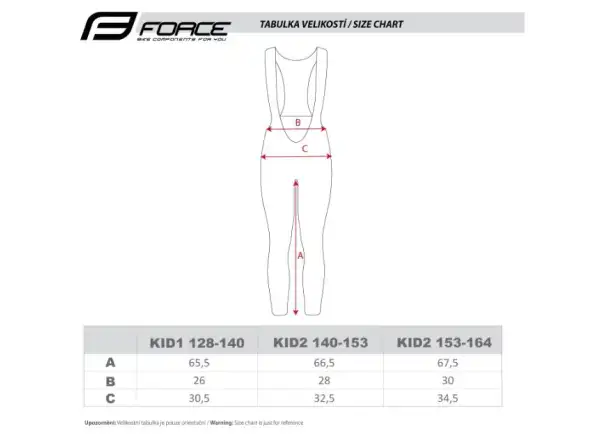 Force Reflex Line Kid dziecięce spodnie bez wkładki czarna
