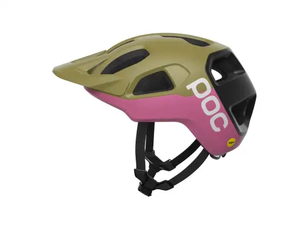 POC kask Cularis Olivine Green Matt/Thulite Pink Matt