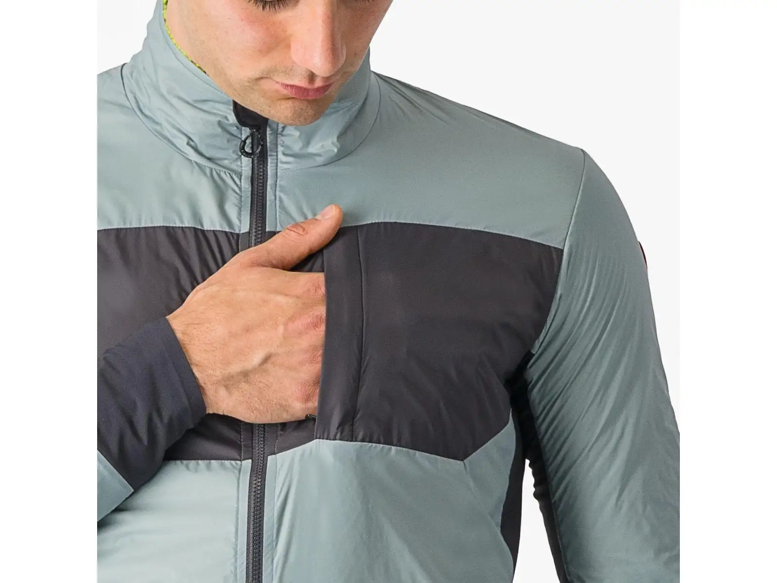 Castelli Unlimited Puffy męska kurtka Defender Green/Dark Grey