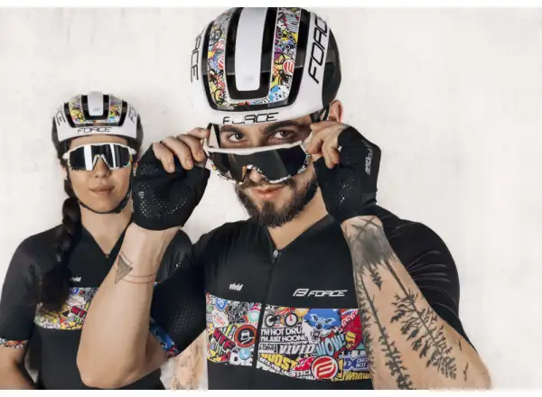 Force Drift męskie okulary biały/vivid/szare polariz. szkło