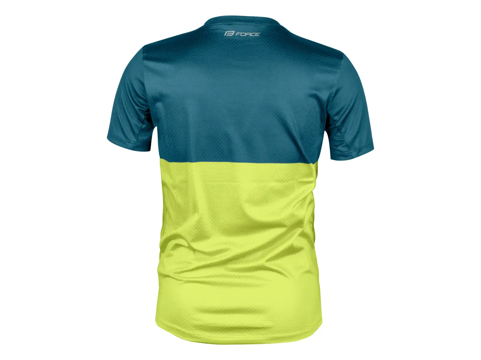Force Kid MTB Cherry dziecięca koszulka krótki rękaw niebieska/limonkowa