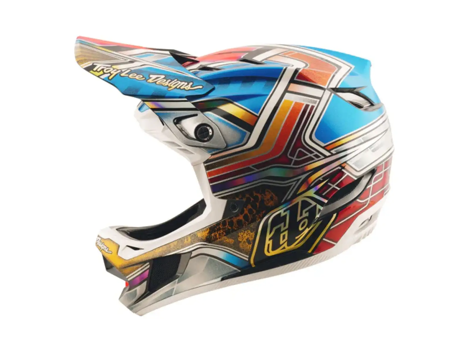 Troy Lee Designs D4 Carbon kask Lowrider Blue