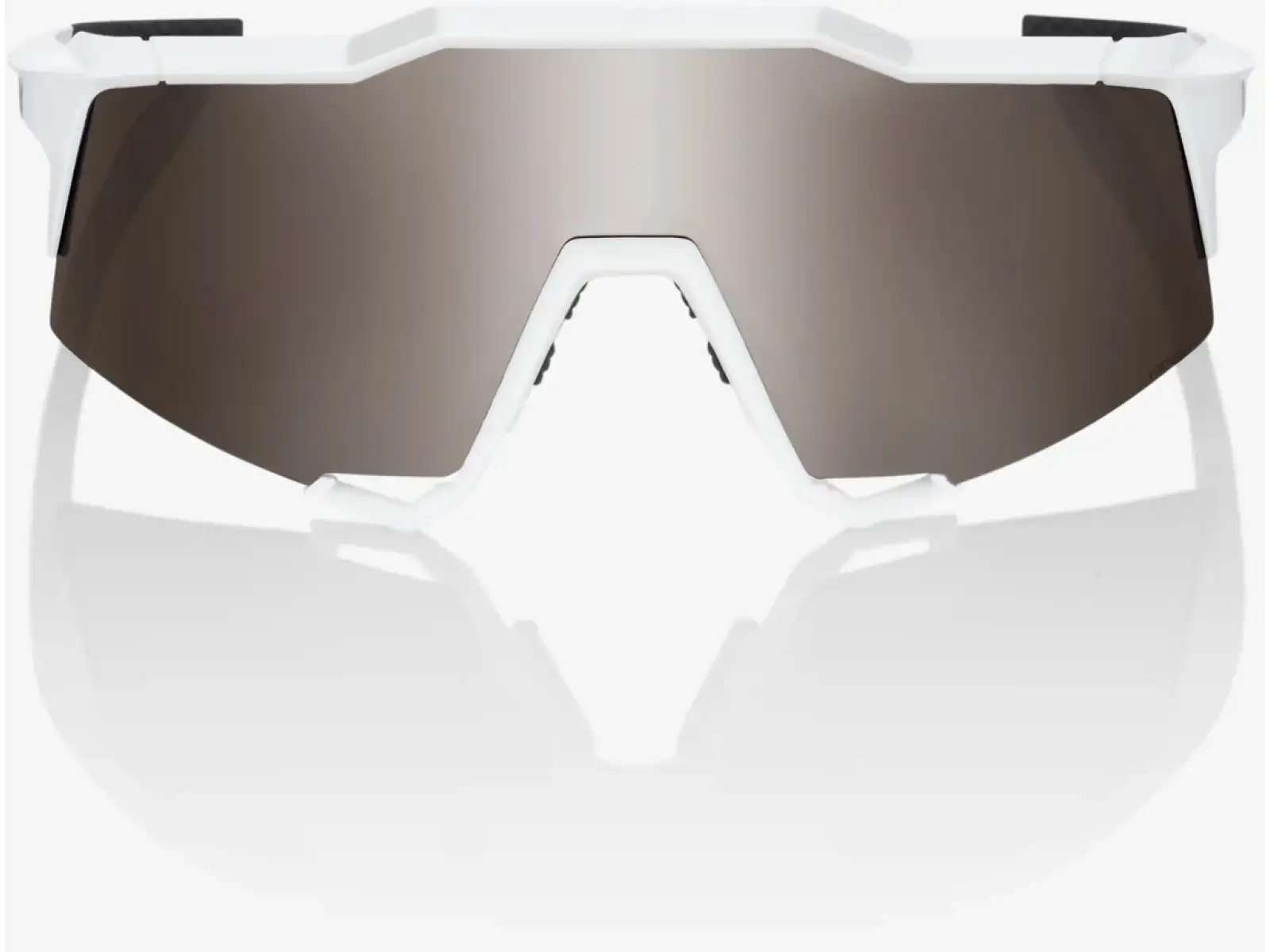 100% Speedcraft okulary Matte White/HiPER Silver Mirror