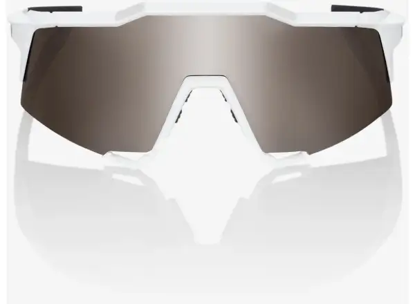 100% Speedcraft okulary Matte White/HiPER Silver Mirror