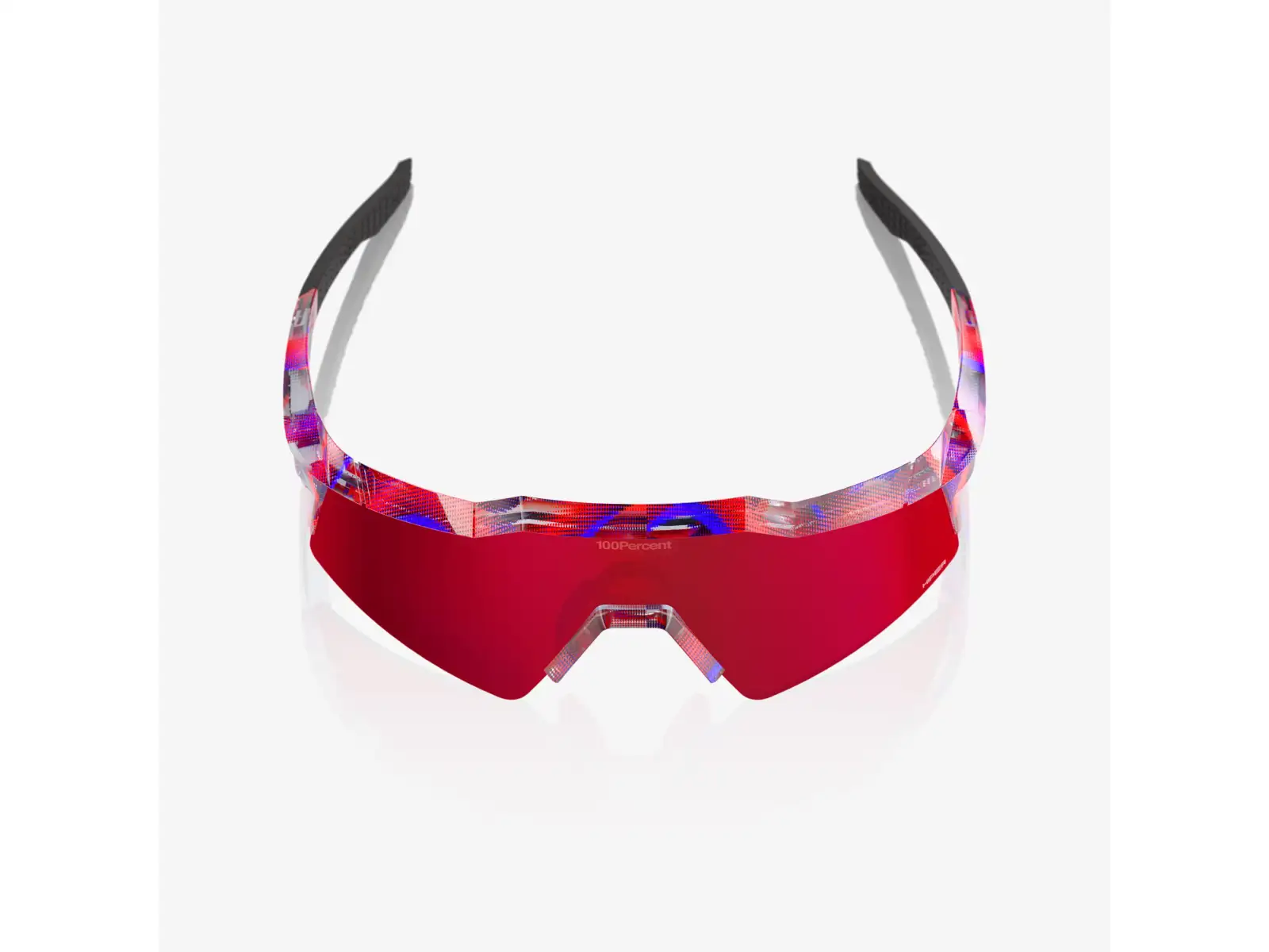 100% Speedcraft SL okulary FDJ Gloss Translucent Red/Blue/HiPER Fire Red Mirror Lens