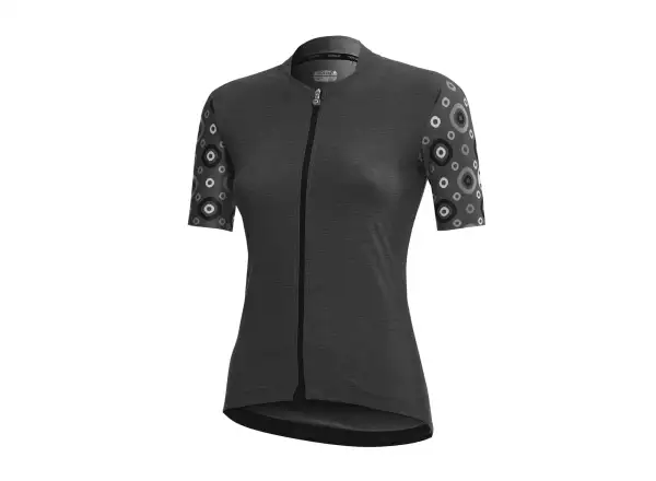 Dotout Check damska koszulka krótki rękaw Melange Dark Grey