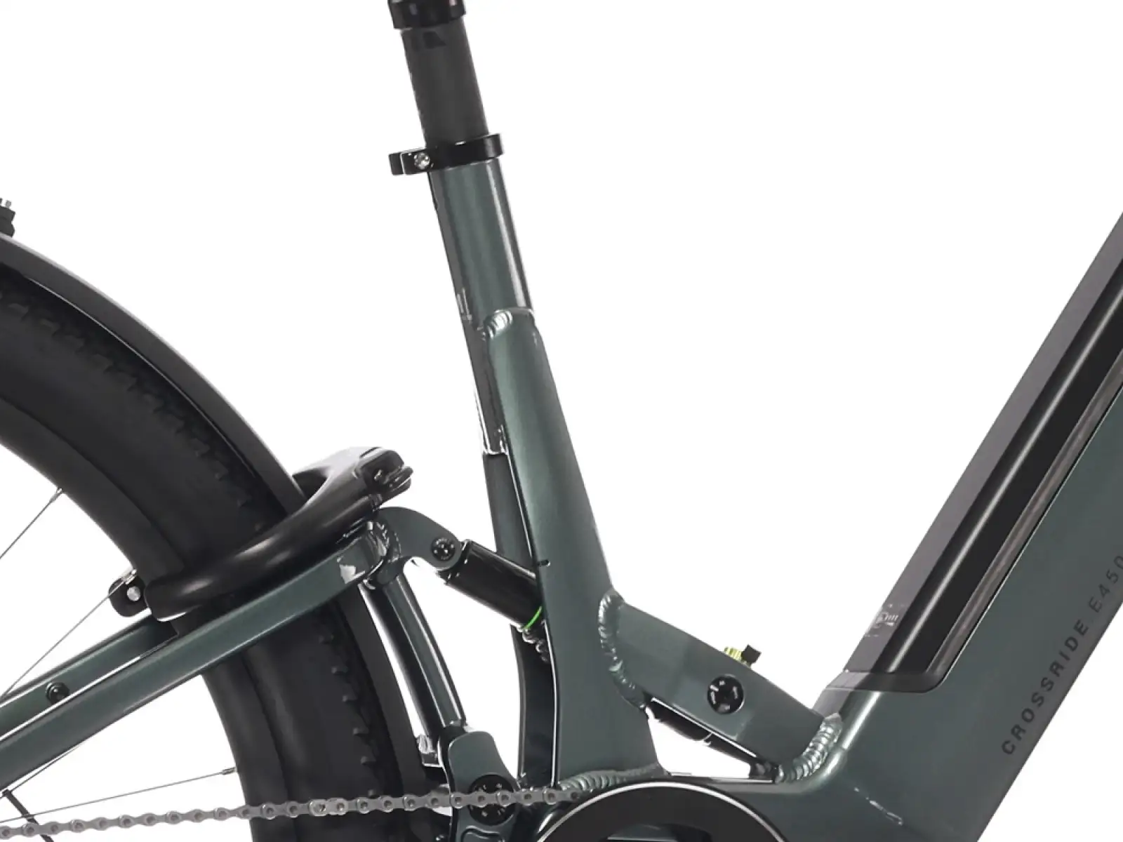 Rock Machine Crossride e450 FS niskie wejście całkowicie zawieszony rower elektryczny Ocean Grey/Black