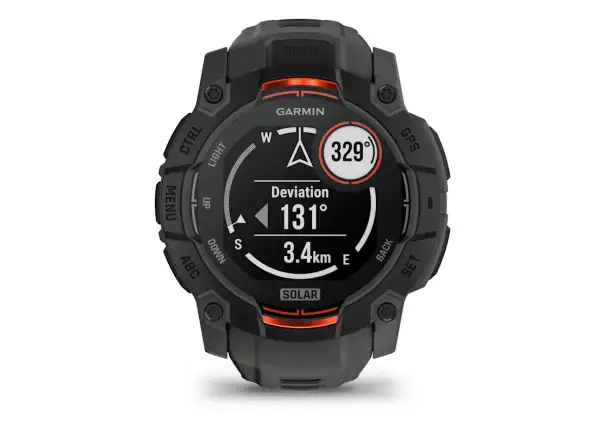 Garmin Instinct 3 Solar 50 mm inteligentny zegarek Black/Charcoal pasek