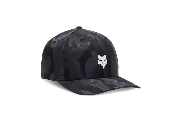 Fox Head Camo Tech Flexfit męska czapka z daszkiem Black Camouflage