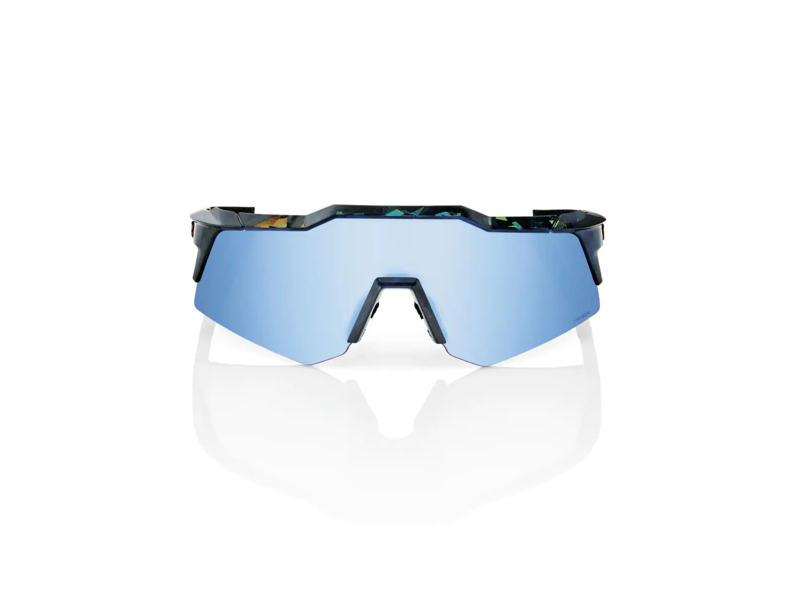 100% Speedcraft XS okulary Black Holographic/HiPER Blue Multilayer Mirror