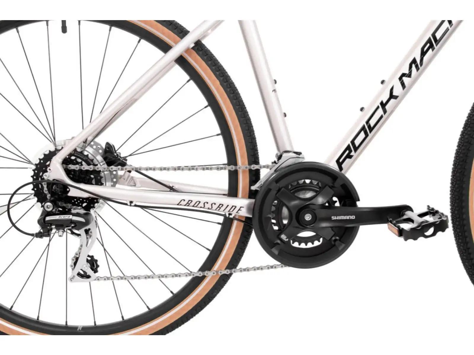 Rock Machine CrossRide 300 gloss silver/black rower trekingowy