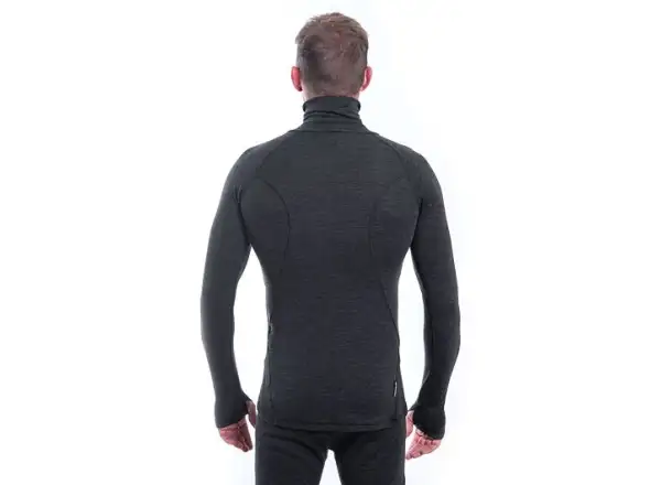 Sensor Merino Bold Neck męska koszulka z długim rękawem Anthracite Gray
