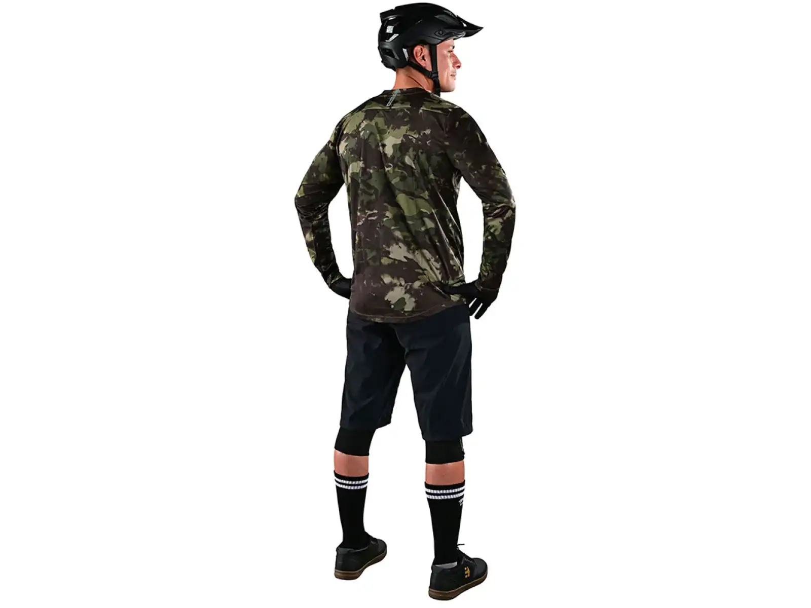 Troy Lee Designs Flowline męska koszulka z długim rękawem Covert army green